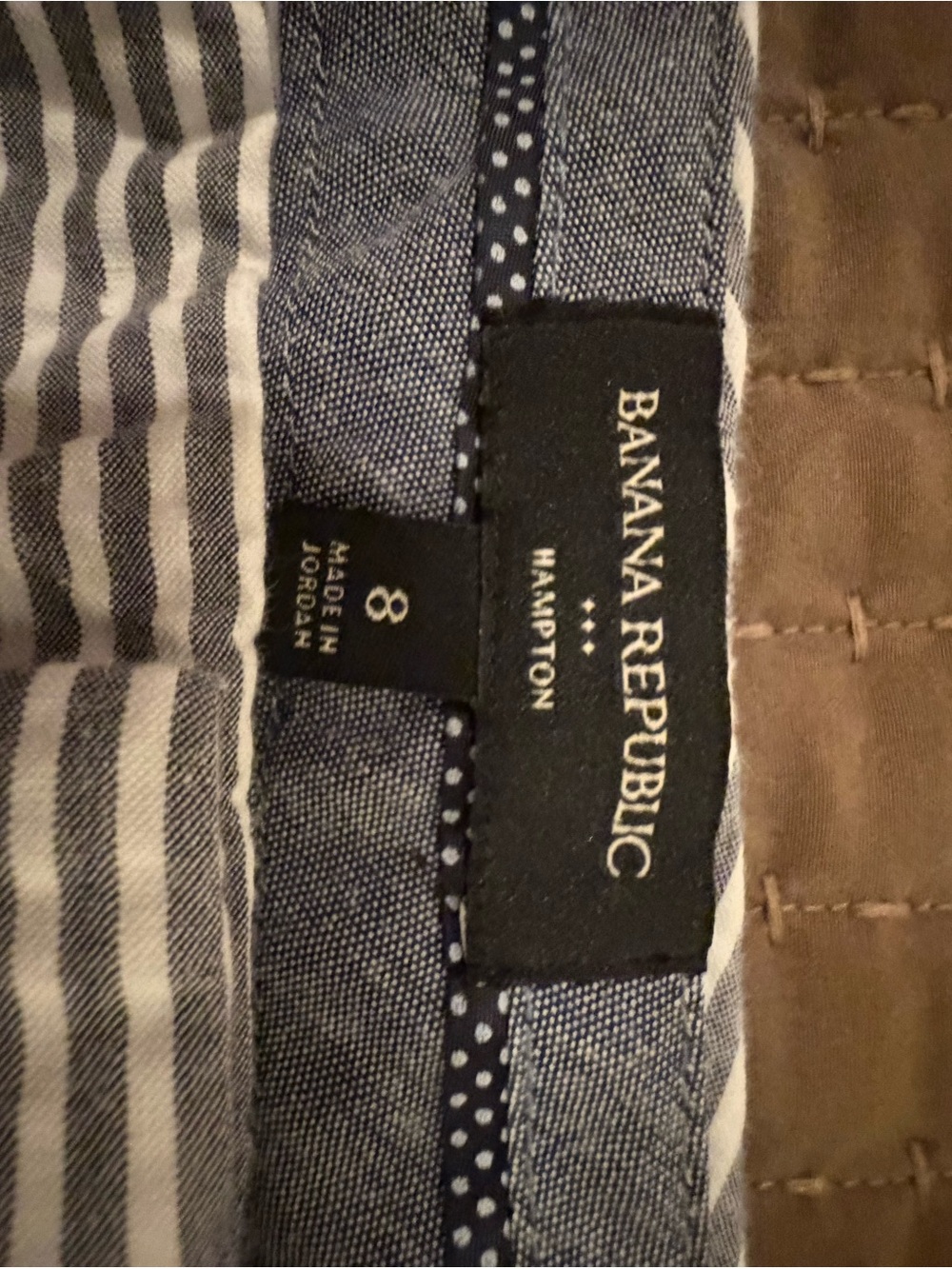 Banana Republic Navy & White Striped Hampton pants